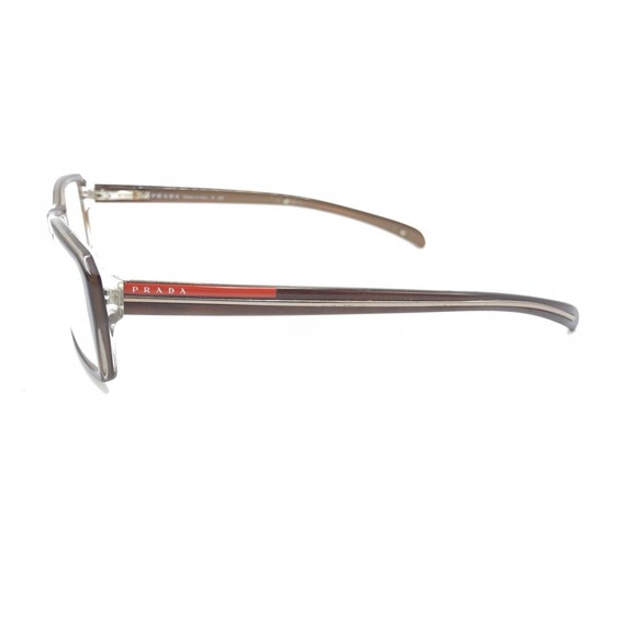 Prada VPS04A ZX0-1O1 Brown Clear Rectangle Eyeglasses Frames 52-16 140 Italy - Picture 7 of 12
